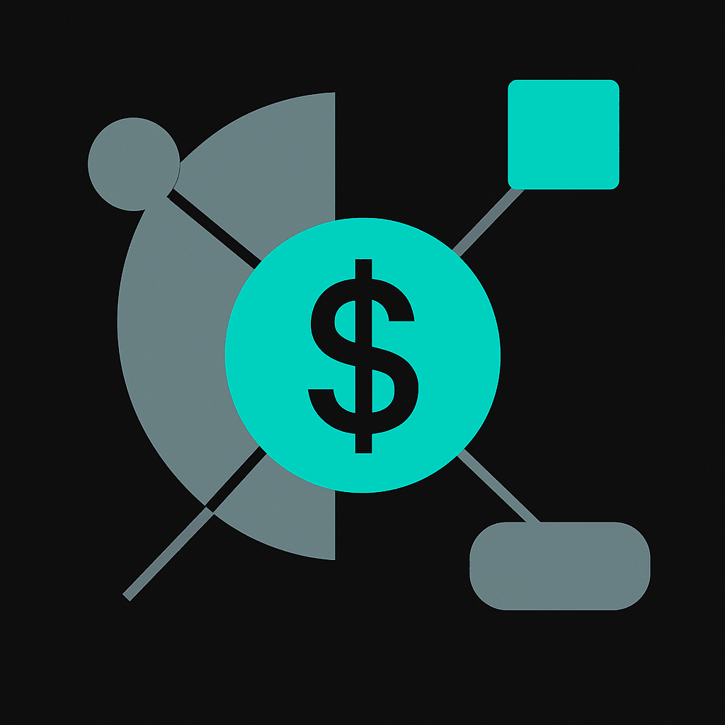Dollar coin over a web of connecting lines, illustrating crypto network fees across blockchains