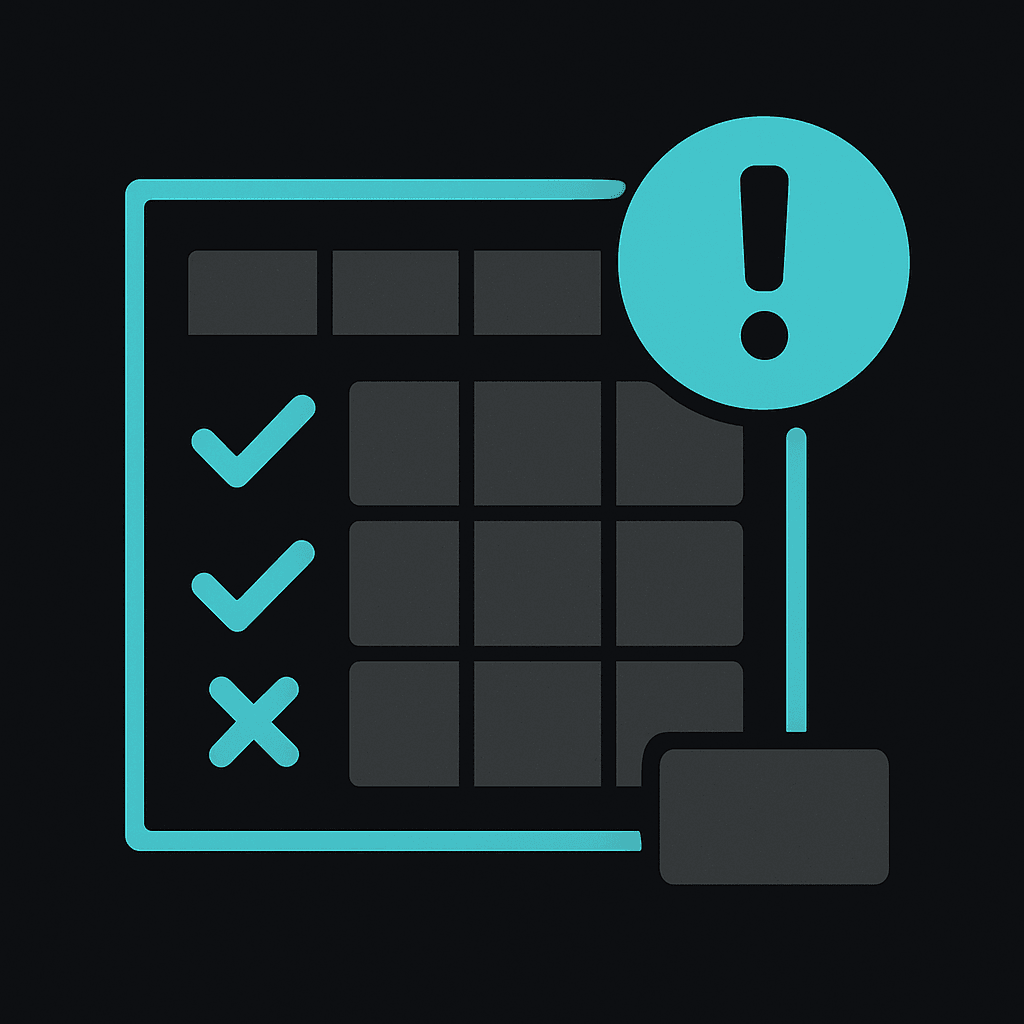 Abstract illustration of Quick-Reference Troubleshooting Table