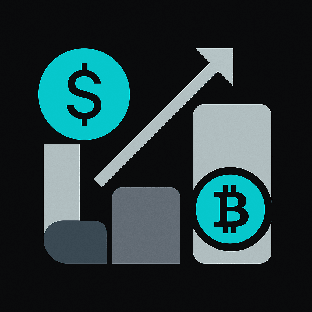 Abstract illustration of Trend 1: Crypto-to-Fiat Spending at the Point of Conversion