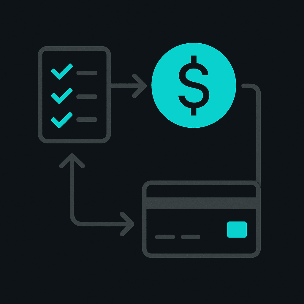 Abstract illustration of Real Test Results: Ordering, Funding, Spending