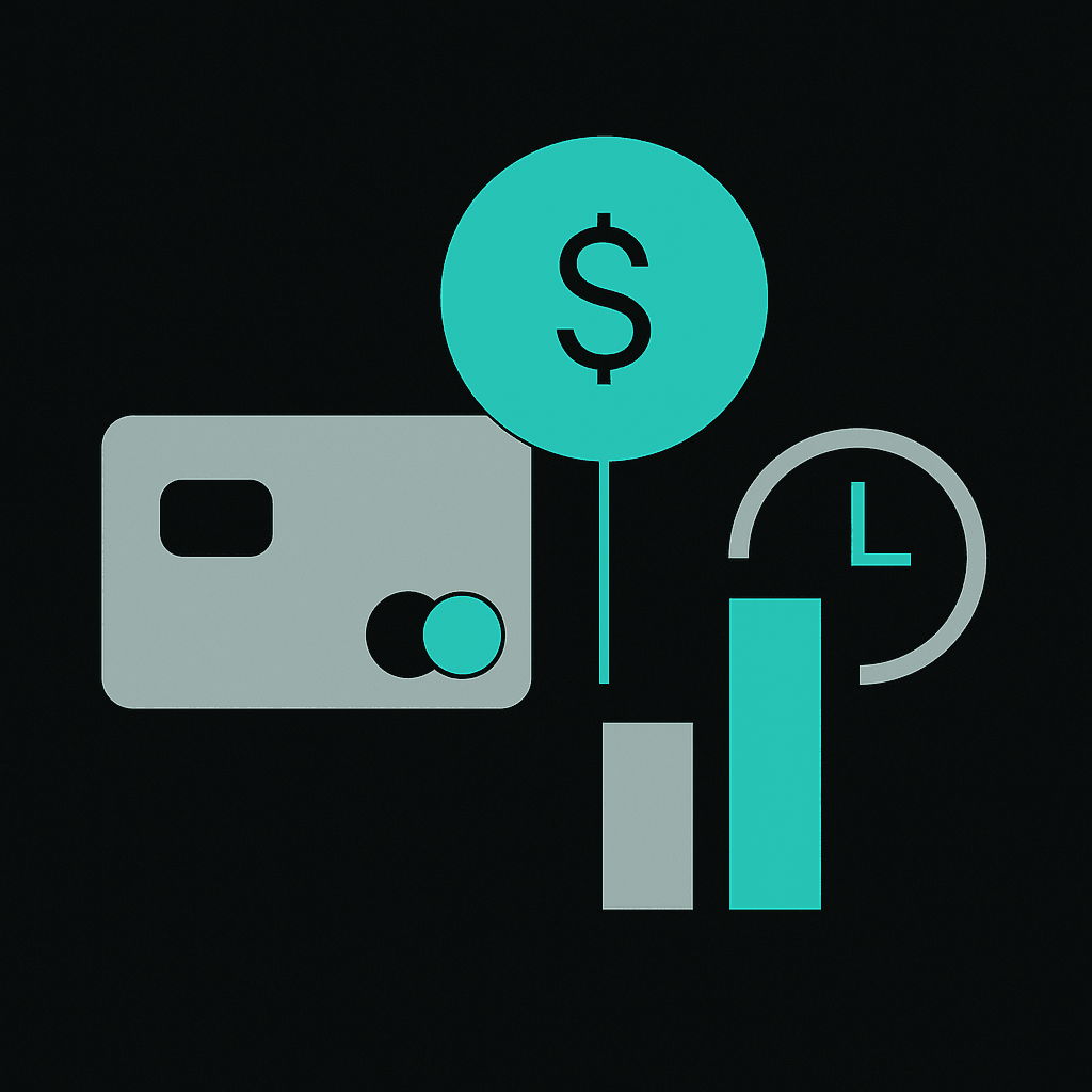 Abstract illustration of Card Issue Fee and Monthly Costs