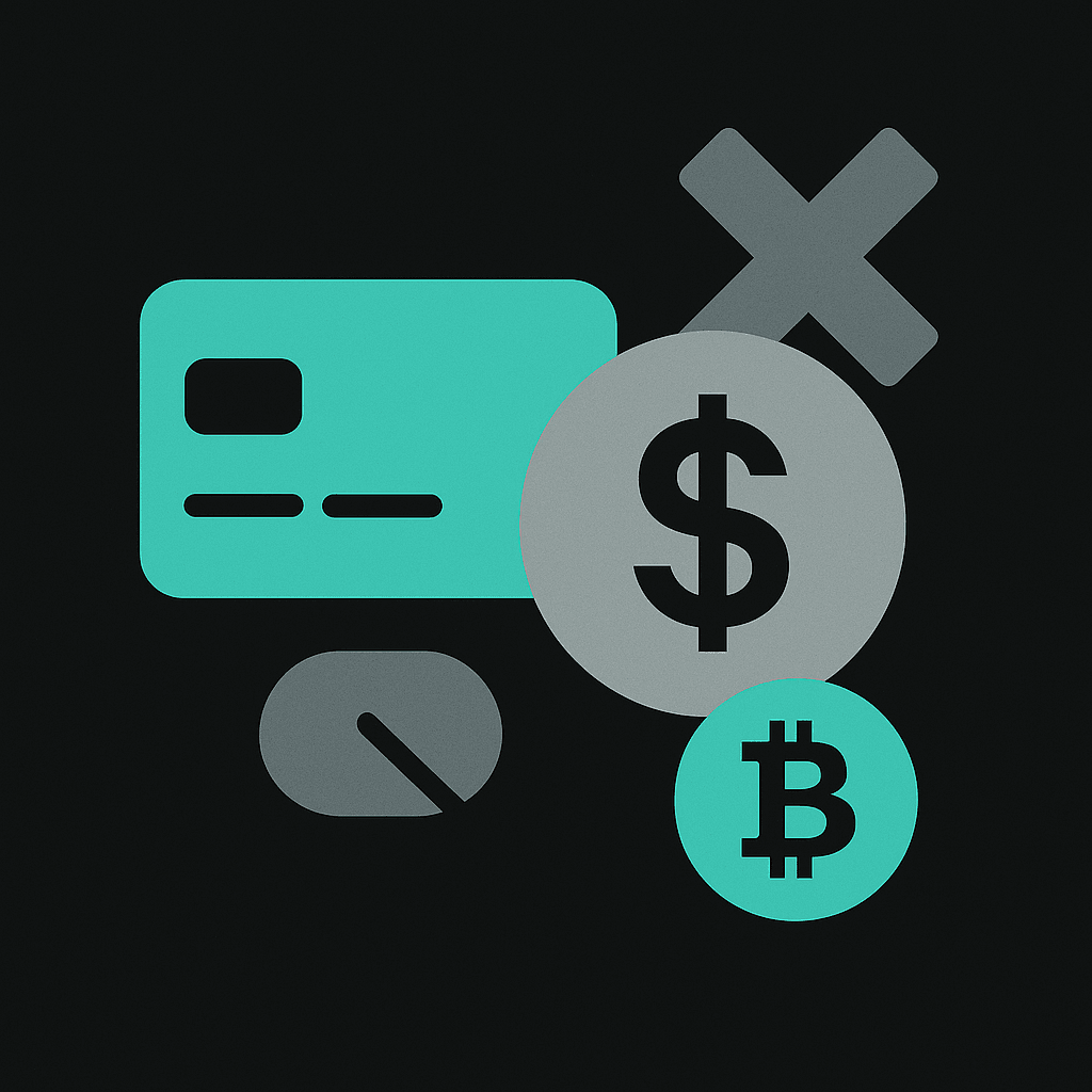 Abstract cover illustration for "Facebook Ads Card Declined? Fix It with a Crypto Card (2026)"