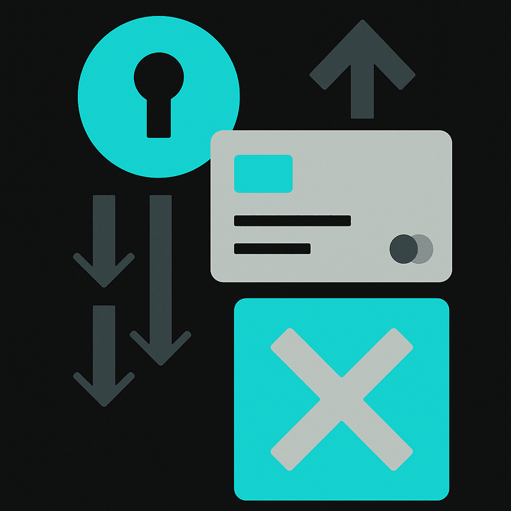 Abstract illustration of What Happens If My Crypto Card Provider Freezes My Funds - Step by Step
