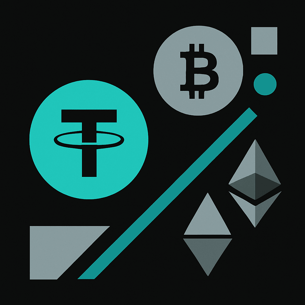 Abstract illustration of Why USDT Behaves Differently Than BTC or ETH