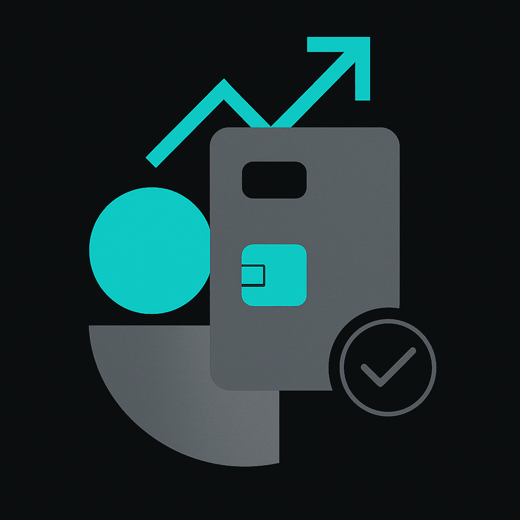 Abstract cover illustration for "Is Kast Legit? A 2026 Due-Diligence Guide to Crypto Cards"