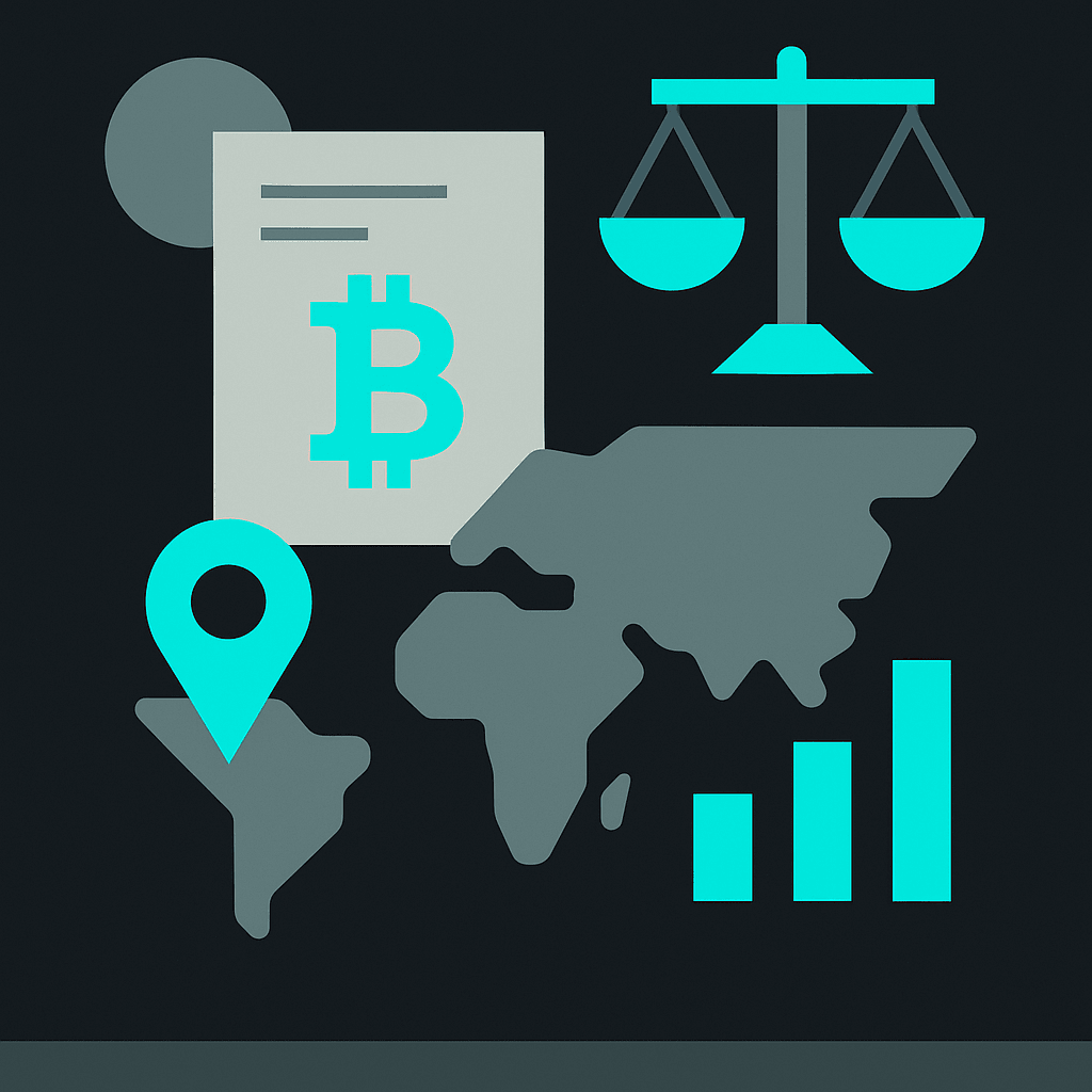 Abstract illustration of Crypto Regulation by Country: A Comparison